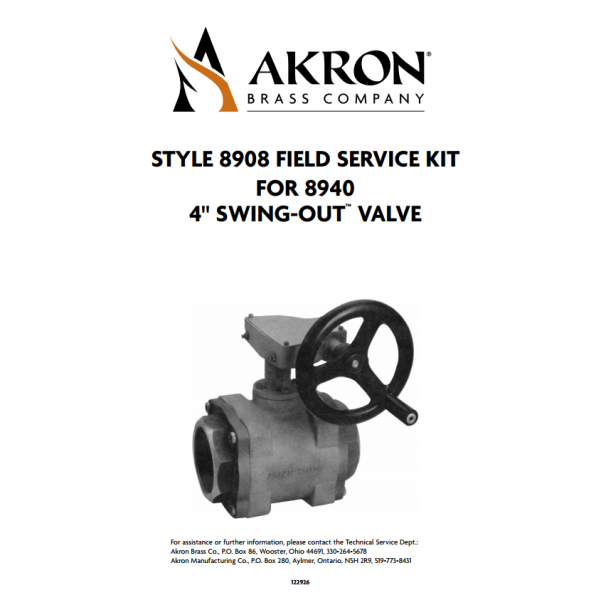 Field Service Kit with Composite Ball for 4" Swing-Out Valves